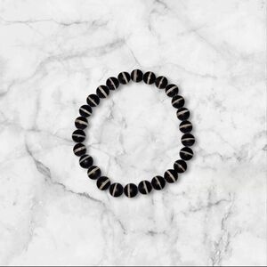 Black and Tan Beaded Bracelet